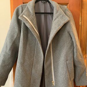 J. Crew Mercantile Grey Wool Peacoat